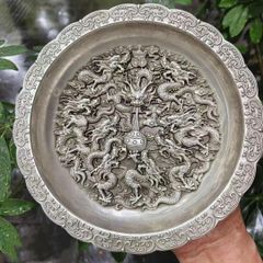 十二支/千支銀の皿光緒元寶日 本陸軍日清戦役Waikee 90Silver