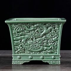 盆栽鉢 青磁鉢 山野草鉢 多肉植物 植木鉢 小品大品盆栽鉢 陶器鉢置物