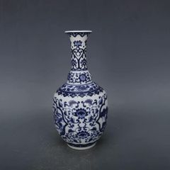 大清乾隆 中国 古玩 古道具 骨董 中国唐物 染付 花入 花瓶 - メルカリ