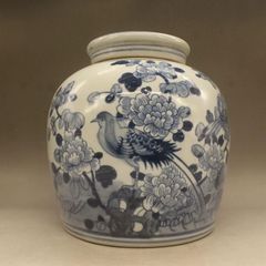 清光緒鯖牡丹花蓋缶 景徳鎮 陶磁器 装飾品 現代工芸品 美術品 置物 清光緒鯖牡丹花蓋缶 景徳鎮 陶磁器 装飾品 現代工芸品 美術品 置物