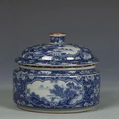 中国 大清康煕年製 青花蓮花文 透蛍手蓋茶碗 V R5197 - メルカリ