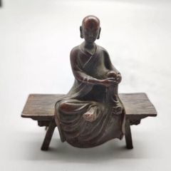 ✨鋳鉄製 達磨大師像静思置物 羅漢像 仙人像 古美術 骨董品 - メルカリ
