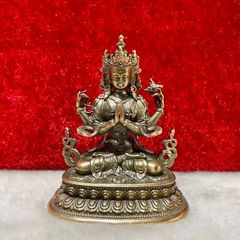 銅製 仏像 四面仏 ツォンカパ大師像仏教美術 工芸品 置物 密教仏像 ツォンカパ大師仏像 供えます仏堂 銅製品 工芸品 置物 - メルカリ