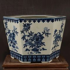 青花纏枝紋六方大鉢 蘭花盆 多肉植物 植木鉢 小品大品盆栽鉢 陶器鉢 置物 青花纏枝紋六方大鉢 蘭花盆 多肉植物 植木鉢 小品大品盆栽鉢 陶器鉢