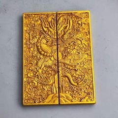 Ming Dynasty Double Dragon Token, Calligraphy Tools, Stationery, Contemporary Crafts, Artwork, Figurine