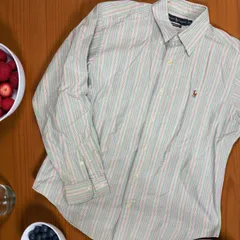 Ralph Lauren ストライプシャツ L CLASSIC FIT ラルフローレン トップス 長袖 マルチストライプ ポニー 刺繍