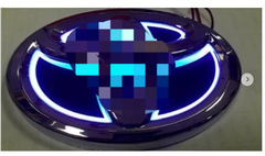 【送料無料】トヨタ 車種専用 5Dタイプ LEDエンブレム ブルー発光 交換式 約140mm×100mm 高級感あるデザイン