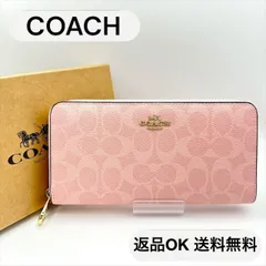 【返品OK】COACH コーチ シグネチャー ロングジップアラウンドウォレット 長財布 FCW778 ラウンドファスナー レディース ピンク  【D20251201-3ミ2512】