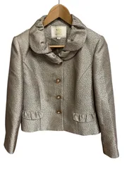 Z1604YK Yukiko Kimijima ユキコキミジマ 米沢織 ジャケット シャンパンゴールド レディース サイズ11