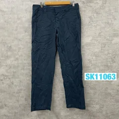 Dickies ワークパンツ ネイビー 32×30 実寸32in ジップフライ スリムテーパー ディッキーズ WP596DN 古着 SK11063