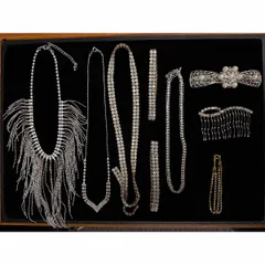 ビジューネックレス＆アクセサリーセット まとめ売り/ばら売り可能【送料無料】【中古】25201102