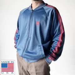 美品 80s USA製 adidas アディダス トラック ジャケット L-TALL ジャージ ビンテージ ターコイズブルー サチモス ヨンス D151-17-0003XVW