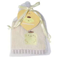 【メール便】ポムポムプリン ミニタオル 巾着入りタオルハンカチ サンリオ カミオジャパン プレゼント キャラクター グッズ 