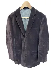 Z1604COMME CA DU MODE MEN コムサデモードメン　テーラードジャケット　ベロア　ブラウン　メンズ　サイズL