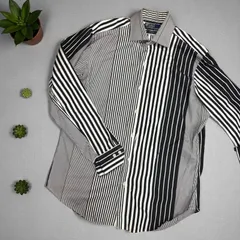 Polo by Ralph Lauren ストライプシャツ L 16 1/2 REGENT CLASSIC FIT マルチ アシンメトリー 90s ヴィンテージ ラルフローレン ポロ