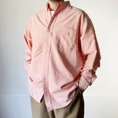90s ラルフローレン BLAKE ボタンダウン オックスフォード 長袖シャツ L オレンジ系 コットン ルーズ Polo ビンテージ D150-14-0014XVW