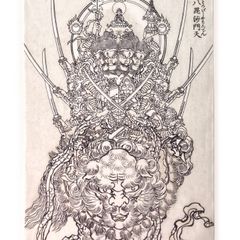 水牛 切り絵 ガルーダ タイ インドネシア 民芸品 アート バリ島 神聖な