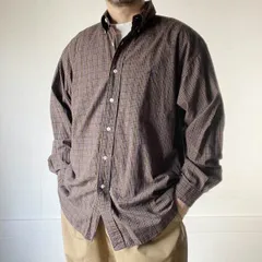 90s ラルフローレン BLAKE ボタンダウン コットン チェック柄 長袖シャツ L ルーズ Polo ブレイク ビンテージ D150-14-0007XVW