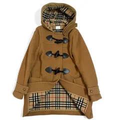 現行 バーバリー Burberry ダッフルコート ノバチェック リカルド・ティッシ期 キャメル ウール カシミヤ レザー ロゴトグル 40 Lサイズ 22AW