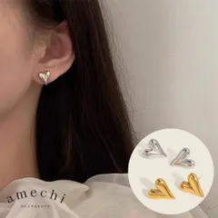 イヤリング 痛くない 大ぶり 大きめ ハート ノンホールピアス ゴールド シルバー クリップ シリコンカバー レディース E25-006 E24-020