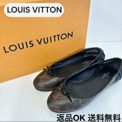 LOUIS VUITTON フラットシューズ ダミエリボン エナメル 23.5 - メルカリ