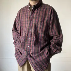 90s ラルフローレン BIG SHIRT チェック柄 ビッグシャツ XL 長袖シャツ ボタンダウン ビッグサイズ ビンテージ D148-14-0009XVW