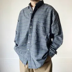 美品 90s ラルフローレン BIG SHIRT チェック柄 ビッグシャツ XXL 長袖シャツ ボタンダウン ビッグサイズ ビンテージ D148-14-0008XVW