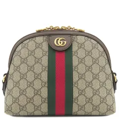 グッチ GUCCI ショルダーバッグ オフィディア スモール ショルダーバッグ GGスプリームキャンバス レザー ベージュ×エボニー ゴールド金具 茶 緑 赤 シェリーライン GG  499621 【箱】【中古】