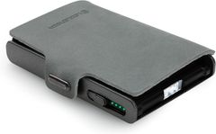 ★訳あり★レッドレンザー カードケース マネークリップ LEDライト付き フレキシブルウォレット グレイ 502607 薄型ライト USB充電 ミニ財布 本革 Ledlenser FLEXIBLE WALLET Wallet with Flashlight