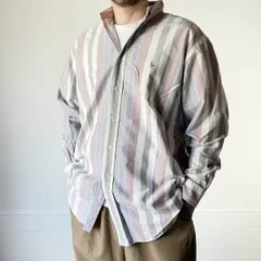 90s ラルフローレン YARMOUTH マルチ ストライプ ボタンダウン 長袖シャツ 16-1/2 ビッグサイズ Polo ポロ D147-14-0017XVW