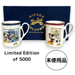 未使用 ディズニー ミッキーマウス ドナルド マグカップ  ペア 2個 セット サンゴー 2000年 限定 レトロ Limited Edition of 5000