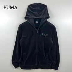 PUMA 2021 velours zip hoodie gold stitch 587093-01 XL プーマ ベロア ジップパーカー 金刺繍 y2kスタイル 希少 トラックジャケット