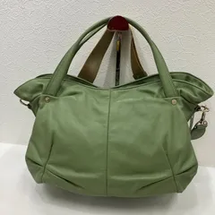 6107　russet ラシット　2way　ショルダーバッグ　ハンドバッグ　レザー　グリーン　ライトカーキ　オリーブ　カーキ　抹茶色　うぐいす色　レディース　シンプル　無地　きれいめ　カジュアル　上品