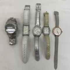 K【ジャンク】時計5点セット まとめ売り レディース メンズ 白系 ホワイト系