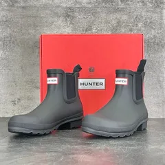 未使用品 HUNTER ハンター レディース オリジナル チェルシー レインブーツ ORIGINAL CHELSEA ブラック WFS2078RMA  UK5 約24.5cm / 301922