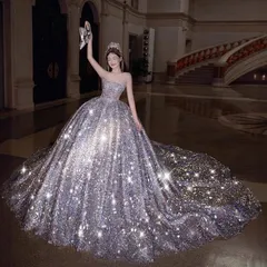 エレガントな女性用パーティードレス?ディナードレス、精巧なデザインでフォーマルなシーンに最適、完璧な気品を演出CYB209再値下げ