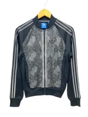 adidas Originals (アディダスオリジナルス) SNAKE トラックジャケット スネーク 総柄 ジャージ AB7658 XS ブラック ウィメンズ/028