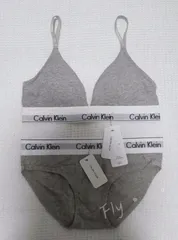 新品 カルバンクライン レディース ブラ ショーツ 上下セット グレー 下着