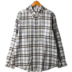 古着 ブルックスブラザーズ Brooks Brothers Est.1818 チェック柄 長袖 リネン ボタンダウンシャツ メンズXL相当/eaa595884