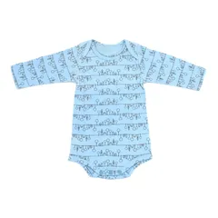 RAG MART ラグマート ベビー 肌着 長袖 サイズ 80 新生児 ボディ肌着  ロンパース サックス ブルー 青 ボディシャツ ボタン スナップボタン ベビー服 コットン 綿 かぶり インナー ボディスーツ