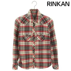 クロムハーツ WESTN/ウエスタンボタン クロスパッチ付きチェック柄長袖