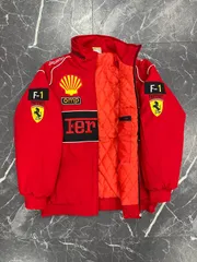 Ferrari フェラーリ F1 レーシングジャケット ブルゾン 刺繍 中綿 男女兼用 L
