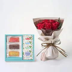 ホシファーム フリルブーケルージュ８本＆フィナンシェ ティー７個入