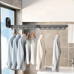 吸盤式ウォールハンガー 折りたたみハンガーラック 壁掛折りたたみ物干しラック 洗濯物干し 室内 折りたたみ式 旅行用ハンガー 梅雨対策 服