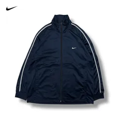 NIKE track jacket 刺繍ロゴ ネイビー M