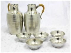 214、①お酒を錫器で愉しむ ( 大阪錫器 ) 上燗セット ピューター 