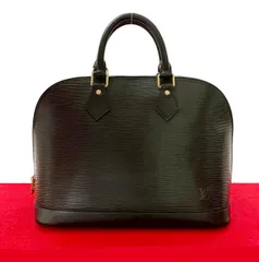 極 美品 LOUIS VUITTON ルイヴィトン ヴィンテージ アルマ エピ レザー 本革 ハンドバッグ ミニ ボストンバッグ ノワール 黒 94578
