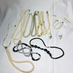 S【ヴィンテージ】パールアクセサリー 14点セット 真珠 天然石 ネックレス イヤリング  レディースアクセサリー 冠婚葬祭 卒業式 入学式