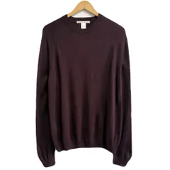 PERRY ELLIS ラグランスリーブ シルク セーター 無地 バーガンディ Lサイズ No.L190