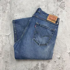 Levi's　リーバイス　ボトムス　デニムパンツ　縦落ち　ヒゲ　古着　インディゴブルー　青　W35 L30